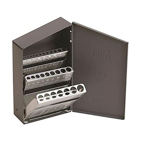 metal drill index box|drill bit index case empty.